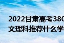 2022甘肃高考380-390分推荐上什么大学（文理科推荐什么学校）