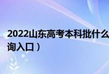 2022山东高考本科批什么时候知道录取结果（本科批录取查询入口）