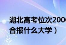 湖北高考位次20000左右推荐什么学校（适合报什么大学）