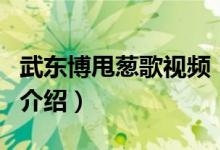 武东博甩葱歌视频（关于武东博甩葱歌视频的介绍）