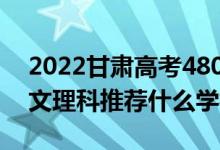 2022甘肃高考480-490分推荐上什么大学（文理科推荐什么学校）