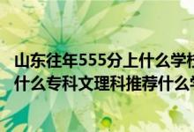 山东往年555分上什么学校（2022山东高考200-210分能报什么专科文理科推荐什么学校）