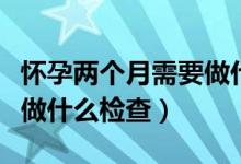 怀孕两个月需要做什么产检（怀孕两个月需要做什么检查）