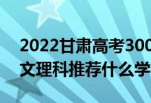 2022甘肃高考300-310分推荐上什么大学（文理科推荐什么学校）