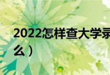 2022怎样查大学录取通知书（查询方法是什么）