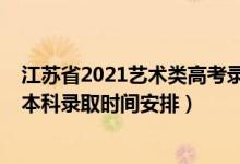 江苏省2021艺术类高考录取新方案（2022江苏高考艺术类本科录取时间安排）