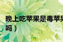 晚上吃苹果是毒苹果吗（晚上吃苹果是毒苹果吗）