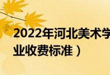 2022年河北美术学院学费多少钱（一年各专业收费标准）