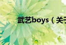 武艺boys（关于武艺boys的介绍）