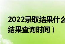 2022录取结果什么时候才能查询（高考录取结果查询时间）