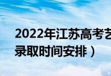 2022年江苏高考艺术类专科什么时候录取（录取时间安排）