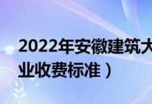 2022年安徽建筑大学学费多少钱（一年各专业收费标准）