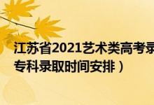 江苏省2021艺术类高考录取新方案（2022江苏高考艺术类专科录取时间安排）