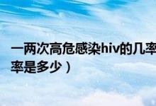 一两次高危感染hiv的几率吗（一次高危性行为感染HIV的几率是多少）