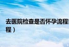 去医院检查是否怀孕流程需要什么（去医院检查是否怀孕流程）