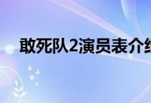 敢死队2演员表介绍（敢死队2电影简介）