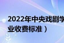 2022年中央戏剧学院学费多少钱（一年各专业收费标准）