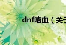 dnf嗜血（关于dnf嗜血的介绍）