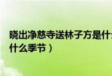 晓出净慈寺送林子方是什么季节诗（晓出净慈寺送林子方是什么季节）