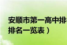 安顺市第一高中排名（2022年安顺所有高中排名一览表）