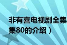 非有喜电视剧全集80（关于非有喜电视剧全集80的介绍）