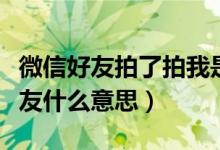 微信好友拍了拍我是什么意思（微信拍了拍好友什么意思）