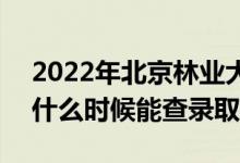 2022年北京林业大学录取时间及查询入口（什么时候能查录取）