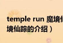 temple run 魔境仙踪（关于temple run 魔境仙踪的介绍）