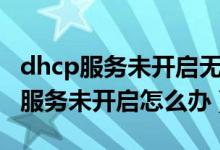 dhcp服务未开启无法自动获取ip地址（dhcp服务未开启怎么办）