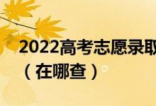 2022高考志愿录取后怎么查自己的录取状态（在哪查）