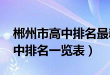 郴州市高中排名最新名单公布（2022郴州高中排名一览表）