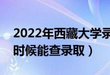 2022年西藏大学录取时间及查询入口（什么时候能查录取）