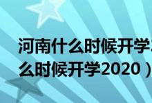 河南什么时候开学2021上半年高中（河南什么时候开学2020）