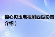 锦心似玉电视剧西瓜影音（关于锦心似玉电视剧西瓜影音的介绍）