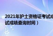 2021年护士资格证考试成绩查入口（2021年护士资格证考试成绩查询时间）