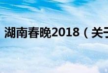 湖南春晚2018（关于湖南春晚2018的介绍）