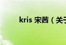 kris 宋茜（关于kris 宋茜的介绍）