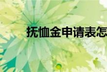 抚恤金申请表怎么填（抚恤金申请）