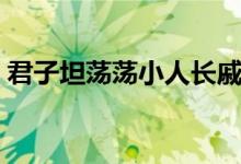 君子坦荡荡小人长戚戚的拼音（君子坦荡荡）