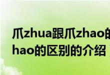 爪zhua跟爪zhao的区别（关于爪zhua跟爪zhao的区别的介绍）