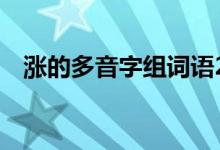 涨的多音字组词语2个（涨的多音字组词）