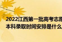 2022江西第一批高考志愿填报时间（2022江西高考提前批本科录取时间安排是什么）