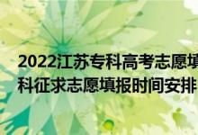 2022江苏专科高考志愿填报指南（2022江苏高考艺体类专科征求志愿填报时间安排）