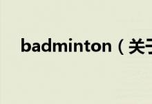 badminton（关于badminton的介绍）