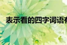 表示看的四字词语有（表示看的四字词语）