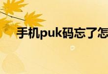 手机puk码忘了怎么解锁（手机puk码）