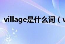 village是什么词（village是什么意思中文）