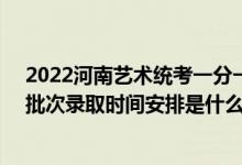 2022河南艺术统考一分一段表（2022河南高考艺术本B段批次录取时间安排是什么）