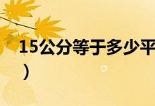 15公分等于多少平方（15公分等于多少厘米）