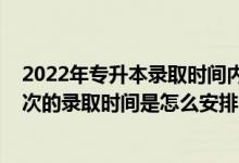 2022年专升本录取时间内蒙（2022内蒙古高考高职高专批次的录取时间是怎么安排的）